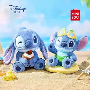 MINISO Disney Stitch Summer Fun Plush Set – 2 Styles: Coconut & Pineapple Goggles Designs, Ultra-Soft Plush Material, Ideal Beach-Themed Decor & Cuddly Companion, Perfect for Disney Fans & Kids, Holiday Must-Have