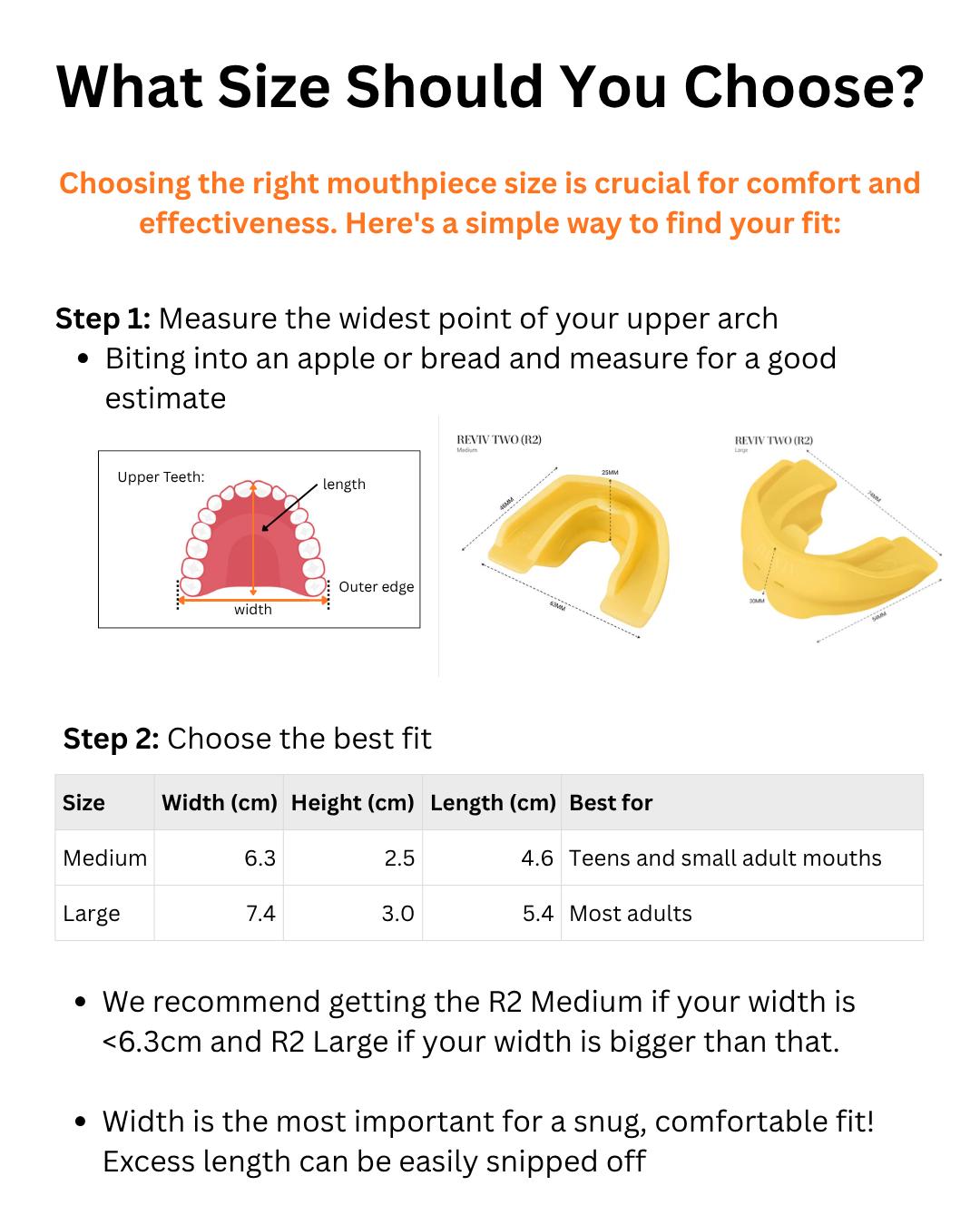 Reviv Mouthguard R2 for Teeth Grinding, TMJ Relief & Better Sleep - Soft Silicone with Supportive Fit for Daily Use