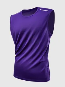 Men's Summer Sports Vest Quick-Dry Sleeveless Tank Top, Lightweight Breathable Casual Vest, Fitness Running Vest for Daily Home Use