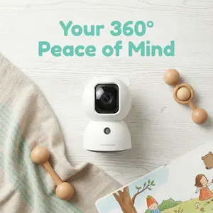 2.5K Security Camera Indoor, Non-Subscription AI Person/Pet/Cry Detection, 4MP Pet/Dog/Cat Camera w/Phone App, Pan Tilt 2.4GHz WiFi Cameras for Home Security, Full Duplex 2-Way Audio, IR Night Vision