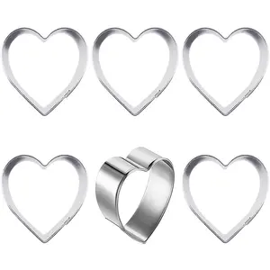 Heart Cookie  Set Small Heart Shaped Cookie Cutters Stainless Steel Love Candy Biscuit Decorative Cutters