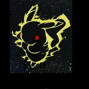 Pokémon (pikachu) Spray painted canvas