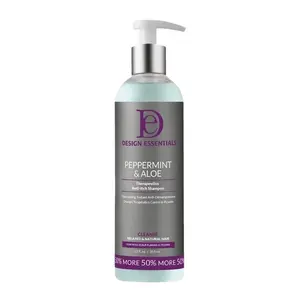 Design Essentials Peppermint & Aloe Shampoo 12 oz Therapeutic Anti-Itch Formula for Relaxed Natural Hair 50% More