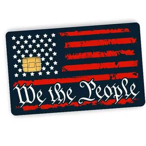We the People American Flag card skin