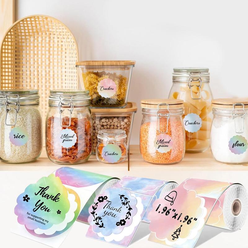 3 Rolls 50mm Color Thermal Label Paper for Phomemo M220 M200 M221 M110 P50 P80 P1 Printers, Waterproof Stickers Mini Printer Paper, Direct Thermal Sticker