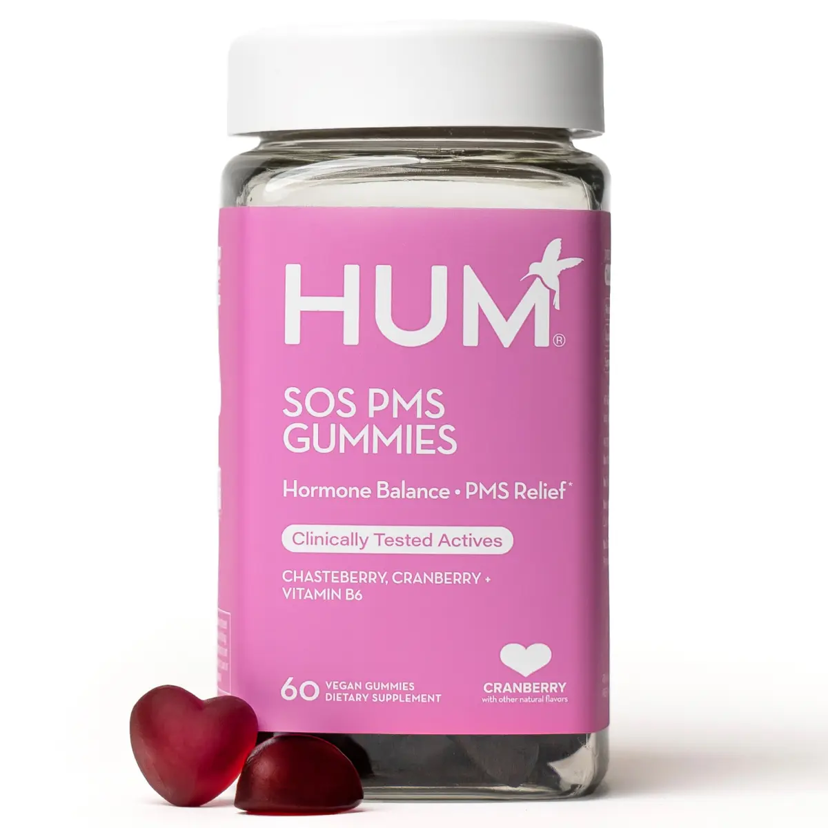 HUM Nutrition SOS PMS, Helps Relieve PMS Symptoms, Bloating Relief, Mood Swings, Hormonal Balance, Includes Chasteberry Vitex PMS Gummies (60 Count) HUM Nutrition SOS PMS, Helps Relieve PMS Symptoms, Bloating Relief, Mood Swings, Hormonal Balance, Includes Chasteberry Vitex PMS Gummies (60 Count)