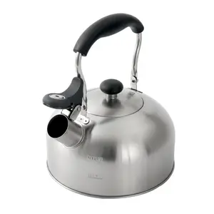 1.8-Liter Whistle Tea Kettle, Induction Compatible, Stainless Steel, Silver