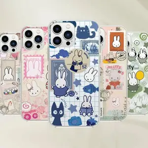 Miffy Phone Case - Rabbit Aesthetic Bunny Cover Compatible with iPhone X, 11, 12, 13, 14, 15, 16, 17 Plus Pro Promax & SS Galaxy S21-25 Series
