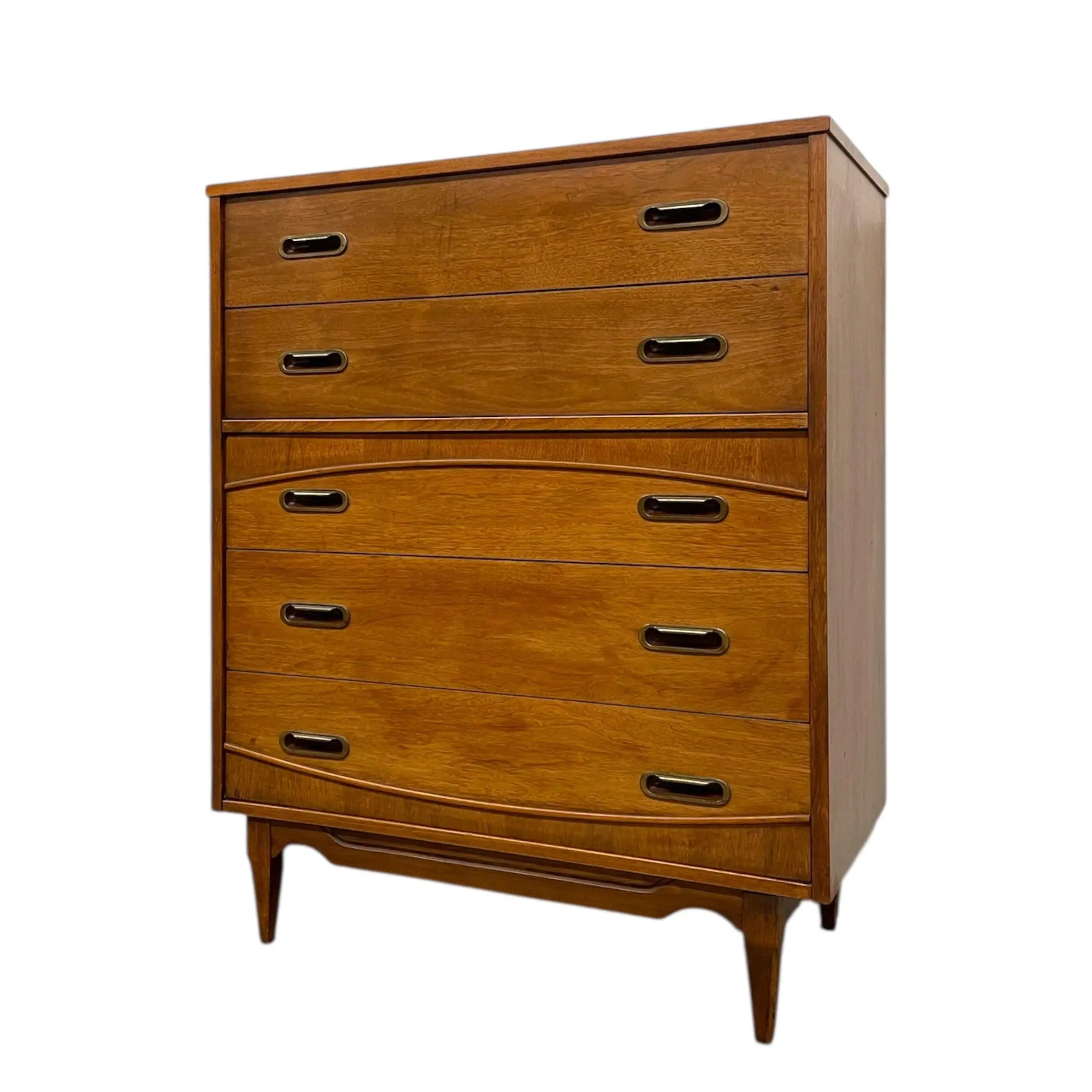 Mid-Century Modern 5-Drawer Highboy Dresser by Hooker Furniture