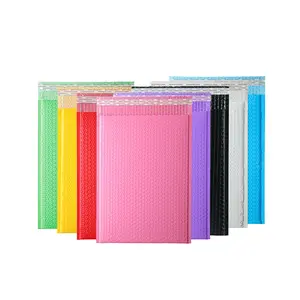 20pcs set of 6*10'' Nude pink bubble bag thickened co-extrusion film bubble courier bag colored foam bag small batch self-adhesive bag