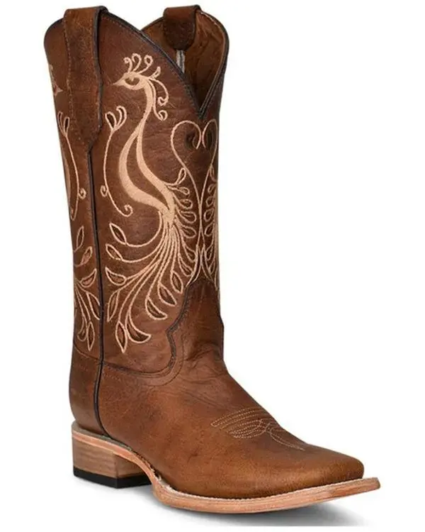 LADIES CIRCLE G BY CORRAL PEACOCK EMBROIDER BOOTS ankle boot outdoor booty short boot
