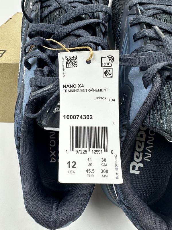 Reebok Unisex Nano X4 Training Shoes, Blue Slate/Obsidian/White, Men 12,Women 13