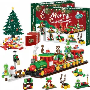 Christmas Tree Building Block Countdown Calendar, Creative Building Blocks, Year Long Holiday Advent Set, 24 Days Christmas Blocks Kit, Festive Season Decorations