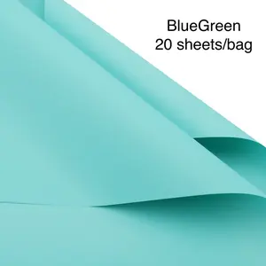 (Blue) Korean Style Solid-Color Flower Bouquets Wrapping Paper floral wrappingpaper