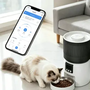 4L Smart Automatic Pet Feeder with 160° HD Camera, 2.4G WiFi & APP Remote Control, Night Vision, 2-Way Audio, Anti-Jam Design, Stainless Steel Bowl, Dual Power Supply for Cats & Dogs tiktokshopspringglowup silicone portion