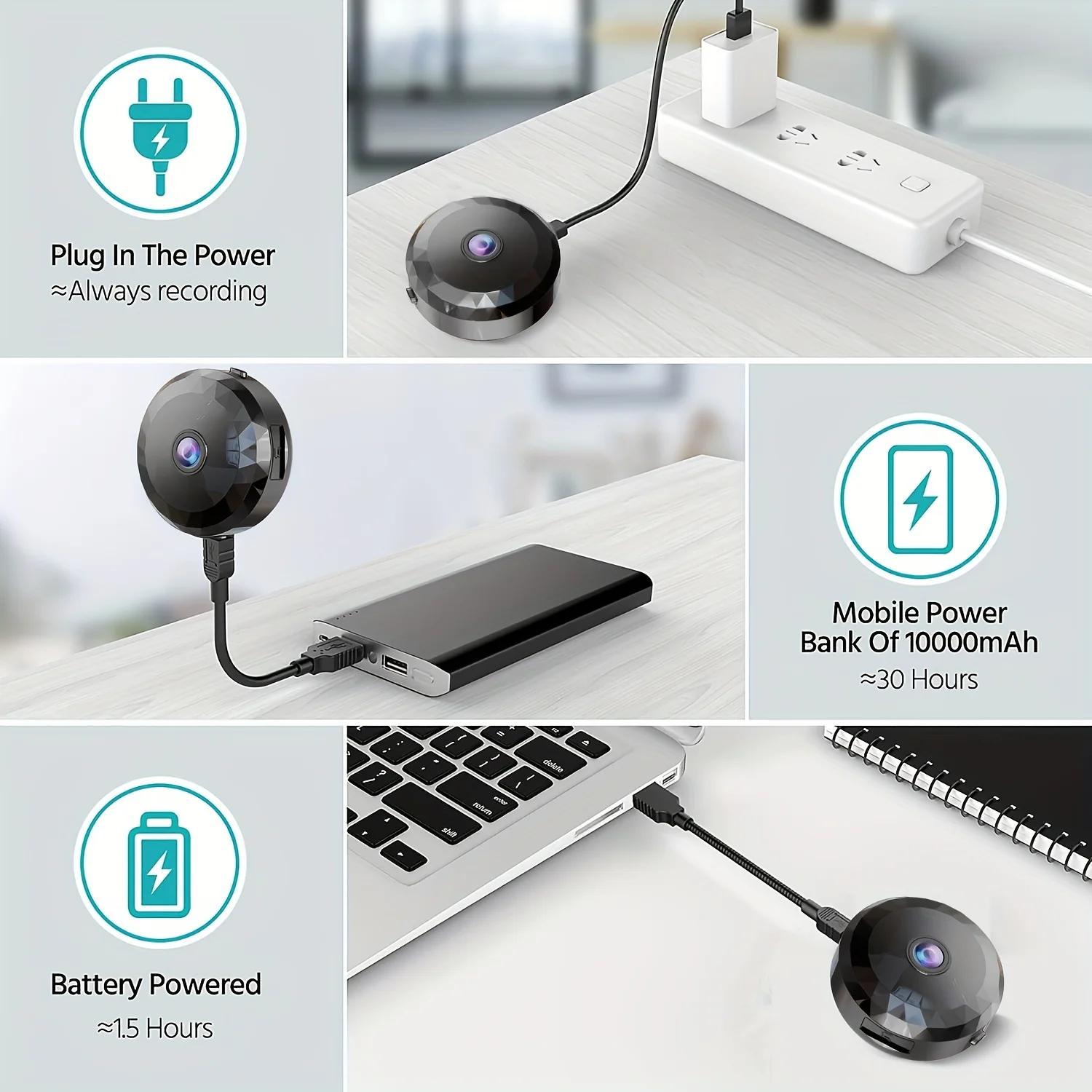 Wireless Mini WiFi Security Camera with Night Vision Motion Detection Rechargeable Battery Easy to Mount & App-Controlled Wireless Mini WiFi Security Camera with Night Vision Motion Detection Rechargeable Battery Easy to Mount & App-Controlled