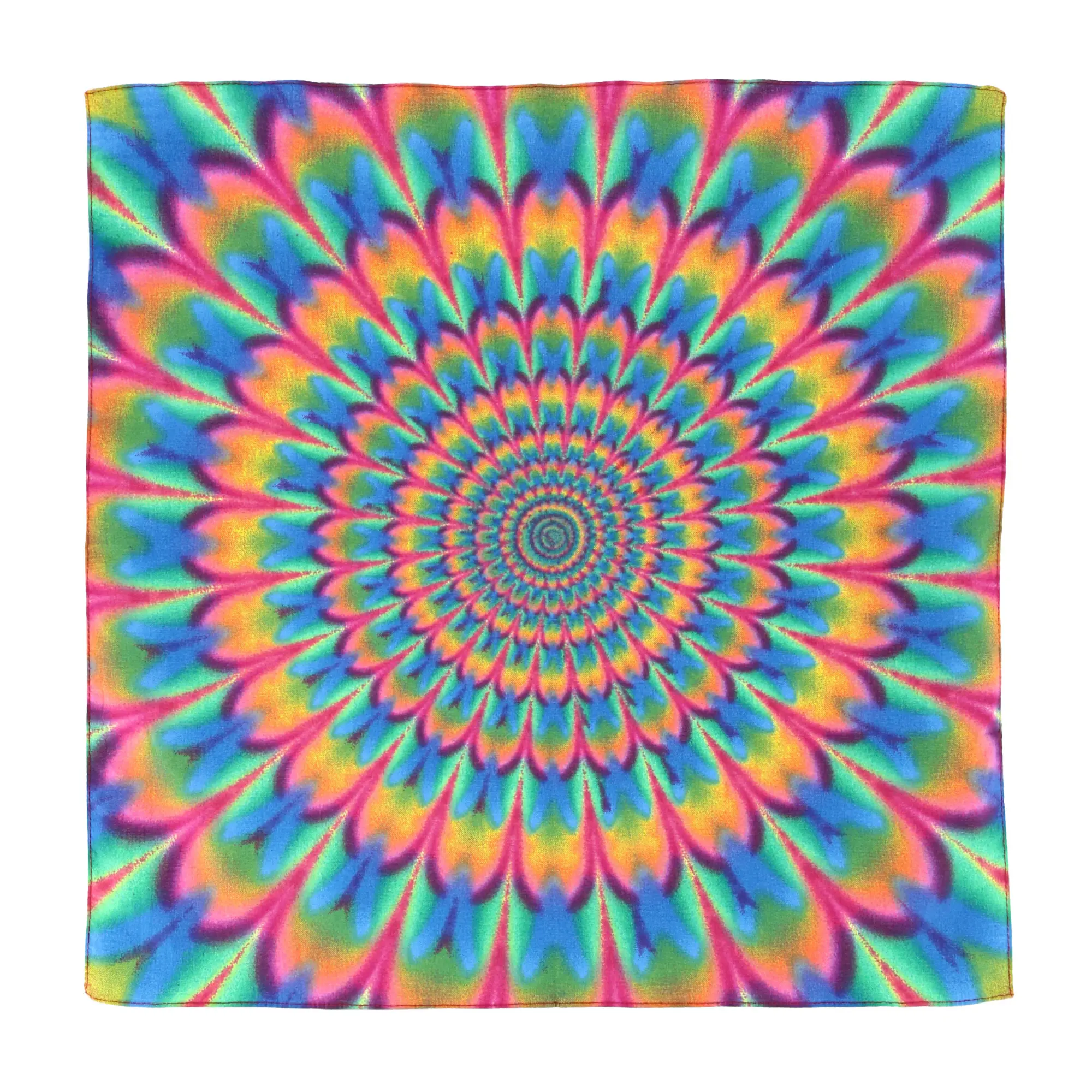 CTM Psychedelic Tie-Dye Bandana, Fashion Clothes Accessory Handkerchief