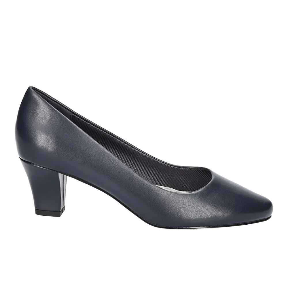 Easy Street Womens Ballari Round Toe Block Pumps Dress Casual Low Heel 1-2" - Blue