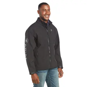Ariat Men's Logo 2.0 Black Stretch Softshell Coat Jacket