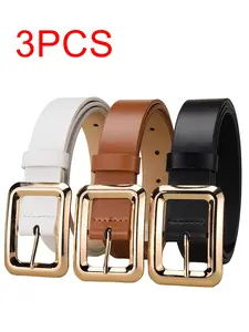 Women's Style Metal Buckle Belt, High Waist Buckle, Adjustable Genuine Leather Jean Waistband, Versatile Fashion Accessory for All Occasions