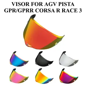 AGV PISTA Motorcycle Helmet Visor for GPR GPRR CORSA R RACE 3 UV Protection Anti-Scratch Shield Moto Accessories Fine Toughness High Flexibility Polycarbonates Replacement