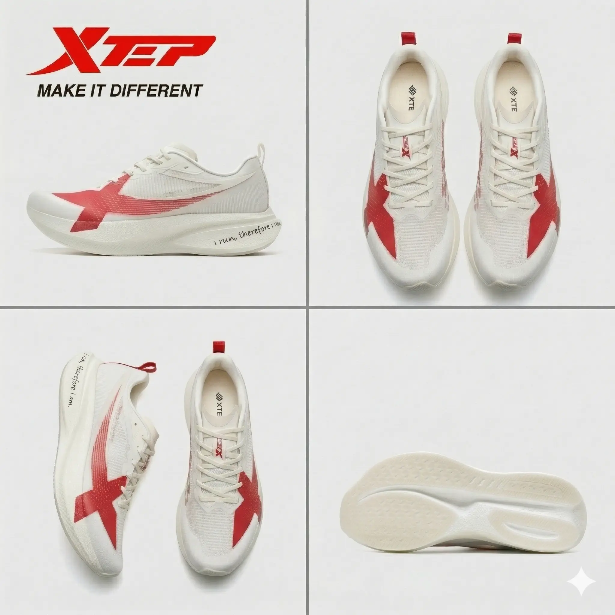 White sand gray/new cherry red 5.0 Pro