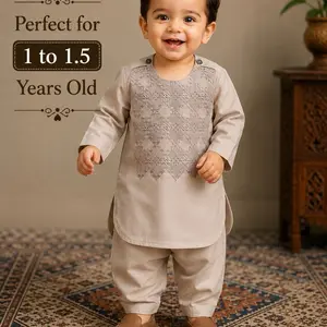 Luxury Baby  Kurta Shalwar Set | Elegant Embroidered Eid Outfit for Boys (1–1.5 Years)