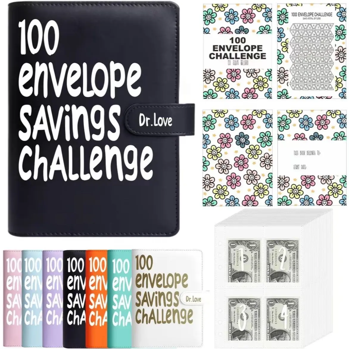 Carpeta de desafío de 100 sobres