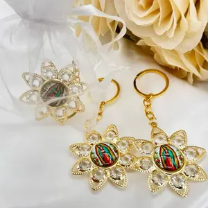 12pcs Recuerdos para Bautizo, Communion y Confirmación, Llaveros de Virgencita, Recuerdos para toda ocasión