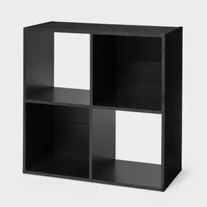 11" 4-Cube Book Shelf Black - Brightroom 11" 4-Cube Book Shelf Black - Brightroom