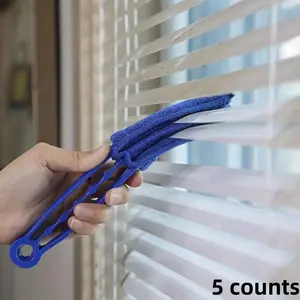 5 Counts Multi-Use Dusting Brush, Perfect for Blinds, Curtains & Glass, Easy to Use, Washable Duster, Detachable Design, Home, Car & Office Cleaning