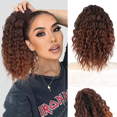 Curly High Ponytail with Swoop TikTok Shop - Main Image