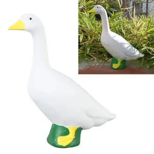 Goose Statue Goose Figurine Ornament Exquisite Craft Delicate Details Impressive Texture Lifelike Resin Versatile for Porch