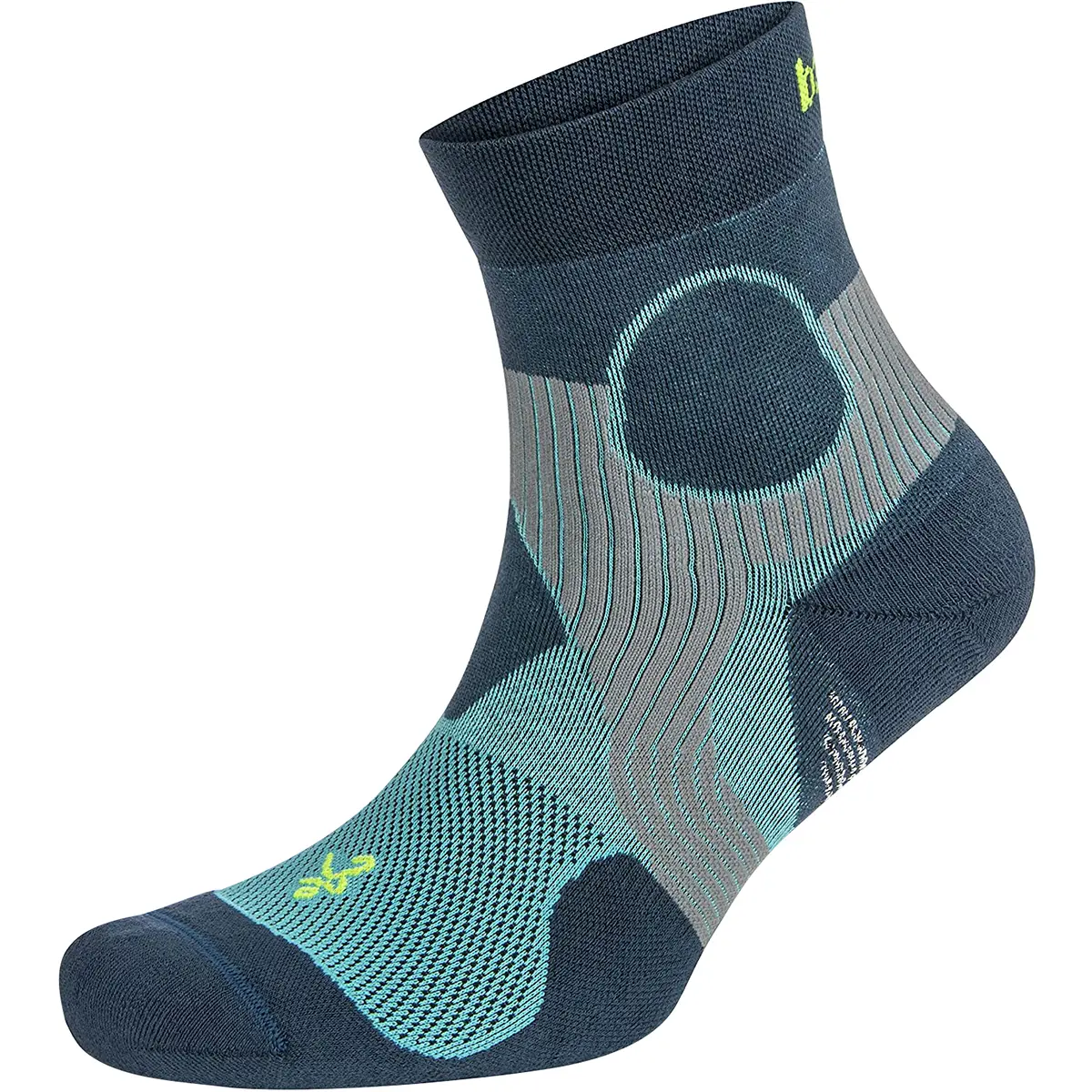 Balega Running Socks, Quarter Length Drynamix Moisture Wicking Socks with Cushioned Arch Support, Ankle Protection & Silicone Grips, Athletic Ankle Socks