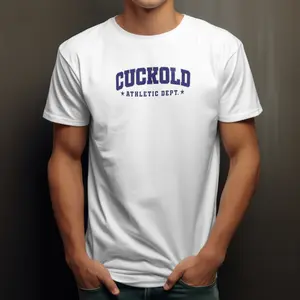Cuckold Athletic Dept Tee, Collegiate Vintage Style T-Shirt