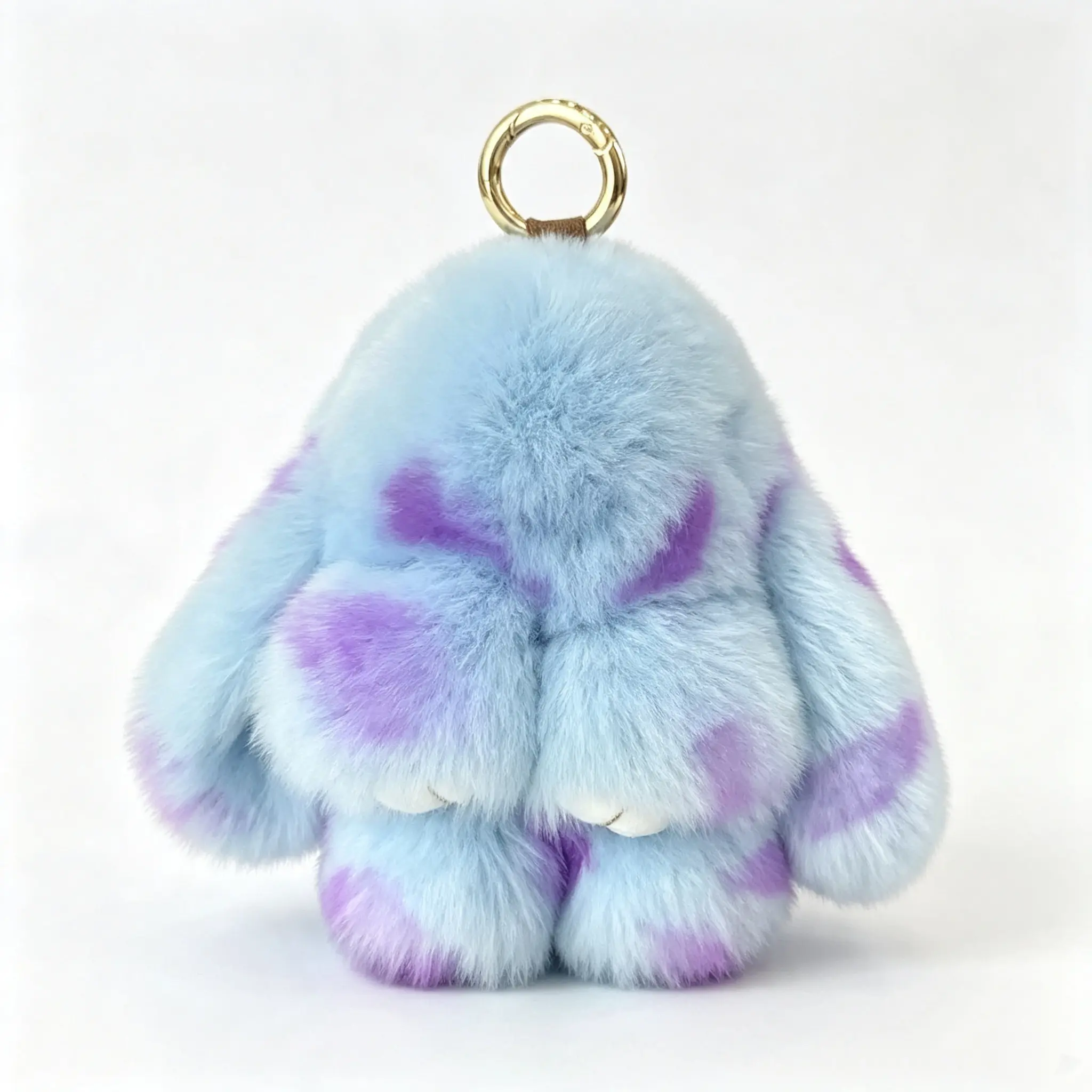 Adorable Bunny Keychain - Soft and Plush Design with Gold Ring for Easy Attachment - Perfect for Keys and Accessories