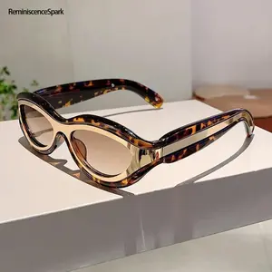 Unisex Vintage Y2K Street Style Sunglasses ashion , Lightweight Polycarbonate Frame with Tortoiseshell Pattern, Protective Lenses for Casual Wear internet celebrity Leopard Print Square  rectangle Women's Oval Titanium  unisex simple high negative glasses