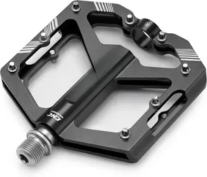 Mountain  Pedals Flat, Road  Flat Pedals 16 Removable Anti-Skid Nails 9/16" Chromo Spindle Sealed Bearings Ultra CNC  Pedals Non-Slip Wide Platform Road/City Cycling