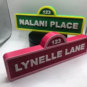 3d Printed SS Street Signs Name Plate I Personalized Nursery Sign I Her His Gift I Kid's Room I Cookie I Decal I Display I Teacher I Custom Decor
