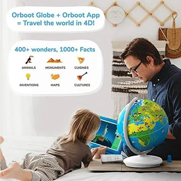 UNO1RC NM55945 Orboot Earth Educational Globe, Kids Learning Tool with Interactive App for Children