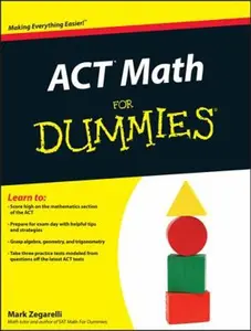 USED-ACT Math For Dummies by Zegarelli, Mark (Paperback)