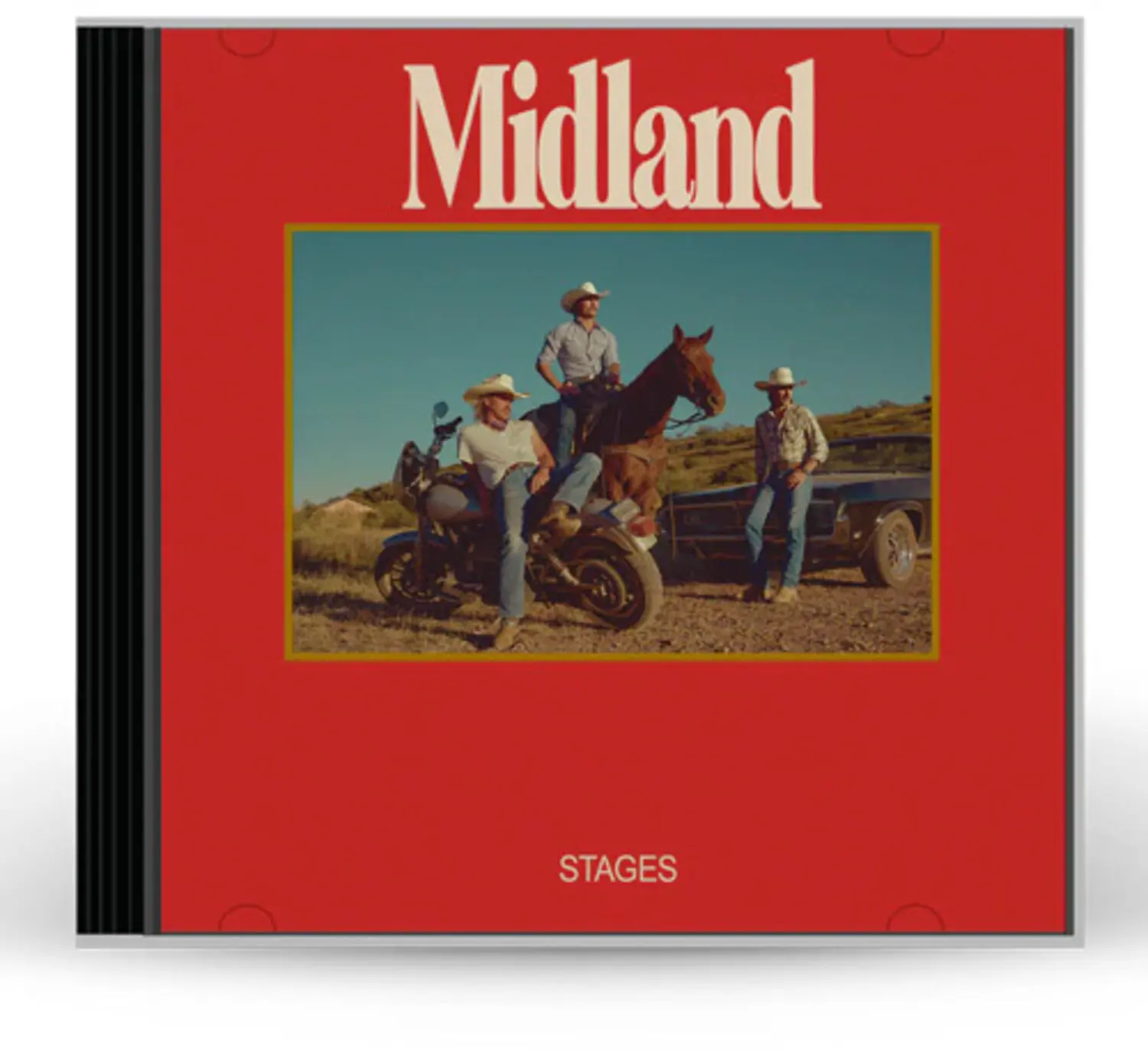 Midland Band Country Music CD - 2026 Release, Country Songs Collection with 10 Tracks Including Drinking Dark Whiskey, Drunk Enough, Glass Half Empty, Album
