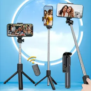 Floor-standing Tripod Stabilizer Cellphone Selfie Stick, 1pc 360-Degree Rotation Outdoor Handheld Anti-shake Selfie Stick, Phone Accessories