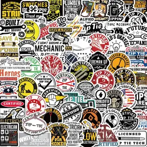 Mechanic Sticker, 65pcs/set Funny Certification Sticker, Mechanic Technician Interesting Decorative Sticker for Phone Notebook Laptop Luggage