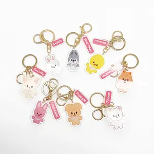 1 Piece,Skz Kpop Keychain, Cute Cartoon Anime Key Chain,Bag Charm, Car Home Decor, Fashion Accessory, Hwanghyun Felix Bangchan Changbin Han Seungmin in Leehnow, Birthday Gift,Celebrity Merchandise