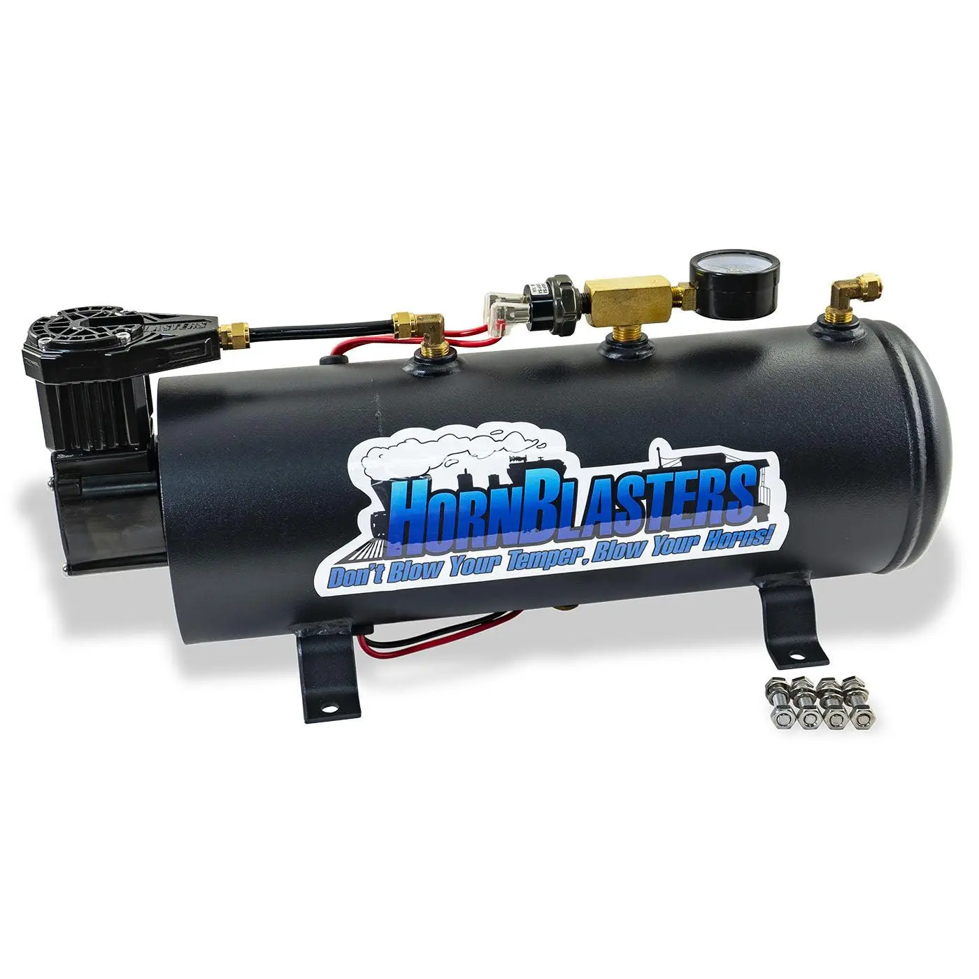 3-Liter Air Source Kit | 120 PSI Air System for Horns | 12-Volt DC | Vehicle-Mounted