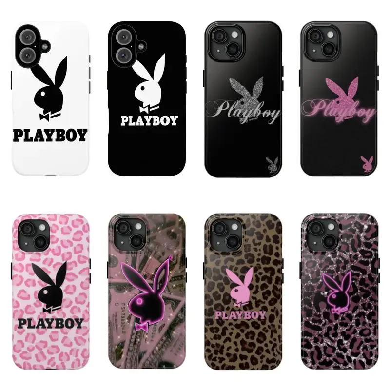 Playboy Bunny Phone Case – Vintage Film-Style Aesthetic Design | Dual-Layer Protective Cover for iPhone 11–17 | Perfect Gift for Him & Her | Stylish Phone Accessories