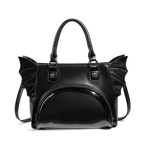 Dark Gothic Style Hot Girl Ita Bag Y2K Comic Exhibition Bat Niche One Shoulder Messenger Bag Large Capacity Handheld Tote Bag
