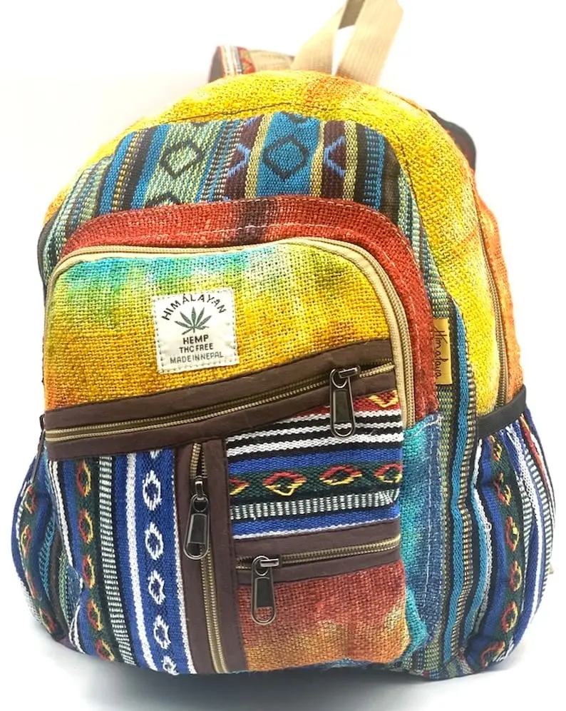 Himalayan Hemp Mini Backpack Fair Trade Festival Bag