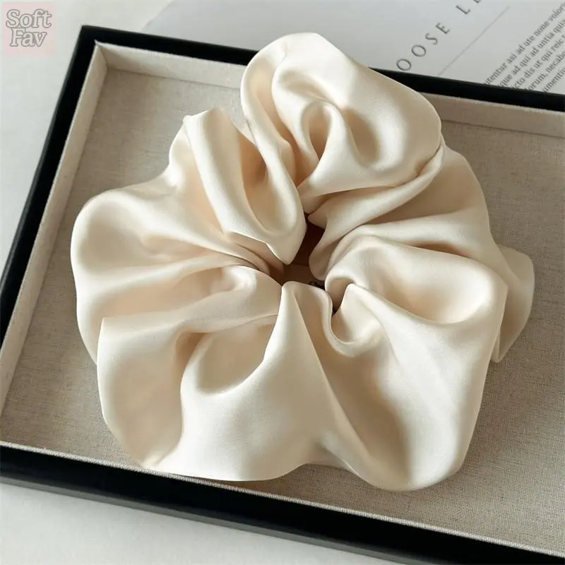 SoftFav 2026 Large Satin Scrunchie Collection Solid Color Hair Ties High Elasticity Secure Fit for High Ponytails Wholesale Option Versatile Stylish Hair Accessories outdoorfun SoftFav 2026 Large Satin Scrunchie Collection Solid Color Hair Ties High Elasticity Secure Fit for High Ponytails Wholesale Option Versatile Stylish Hair Accessories outdoorfun